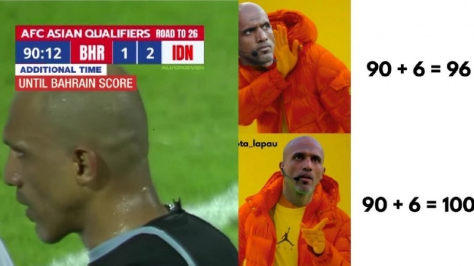 Keputusan Kontroversial Wasit Ahmed Al Kaf Bikin Netizen Geram, Meme "90+6=ninety nine" Banjiri Media Sosial