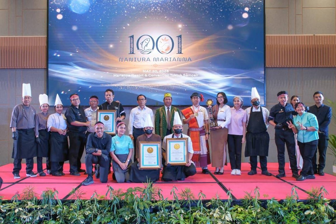 Marianna Resort Tuktuk Samosir Pecahkan Rekor LEPRID Lewat “1001 Naniura”, Angkat Kuliner Batak ke Panggung Nasional